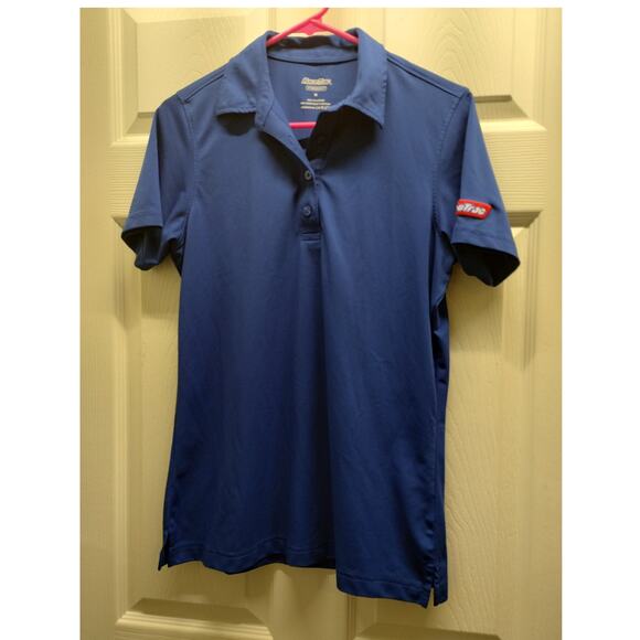 RaceTrac Women's Size Medium Hydrovent Gas Station Employee Blue Polo Shirt - Picture 1 of 6
